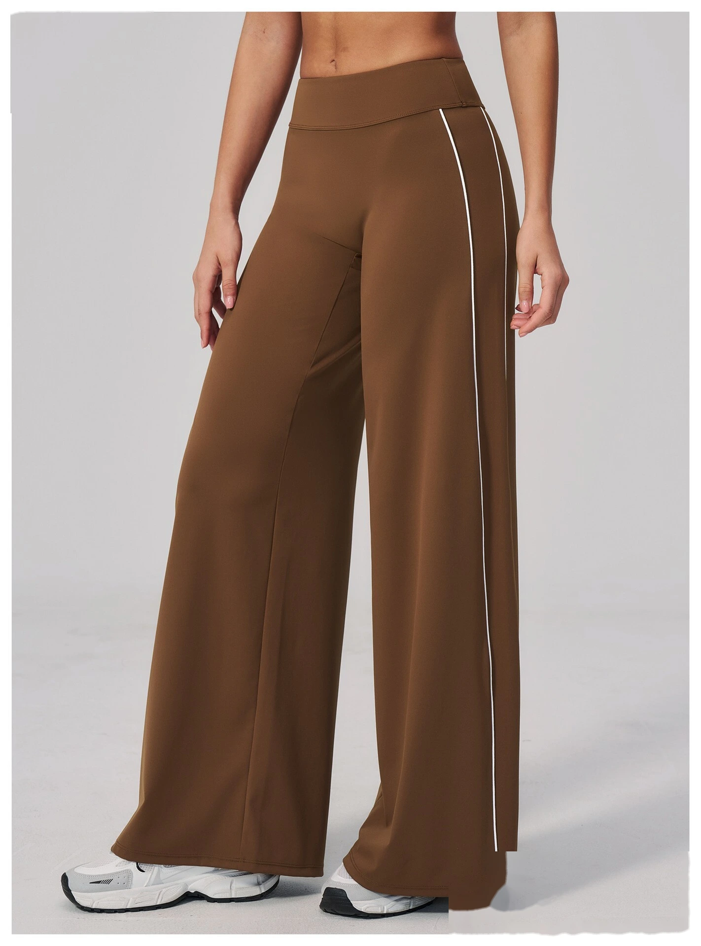 Women Straight Wide Leg Fitness Pants High Elastic Loose Casual Outdoor Sports Daily Trousers detail