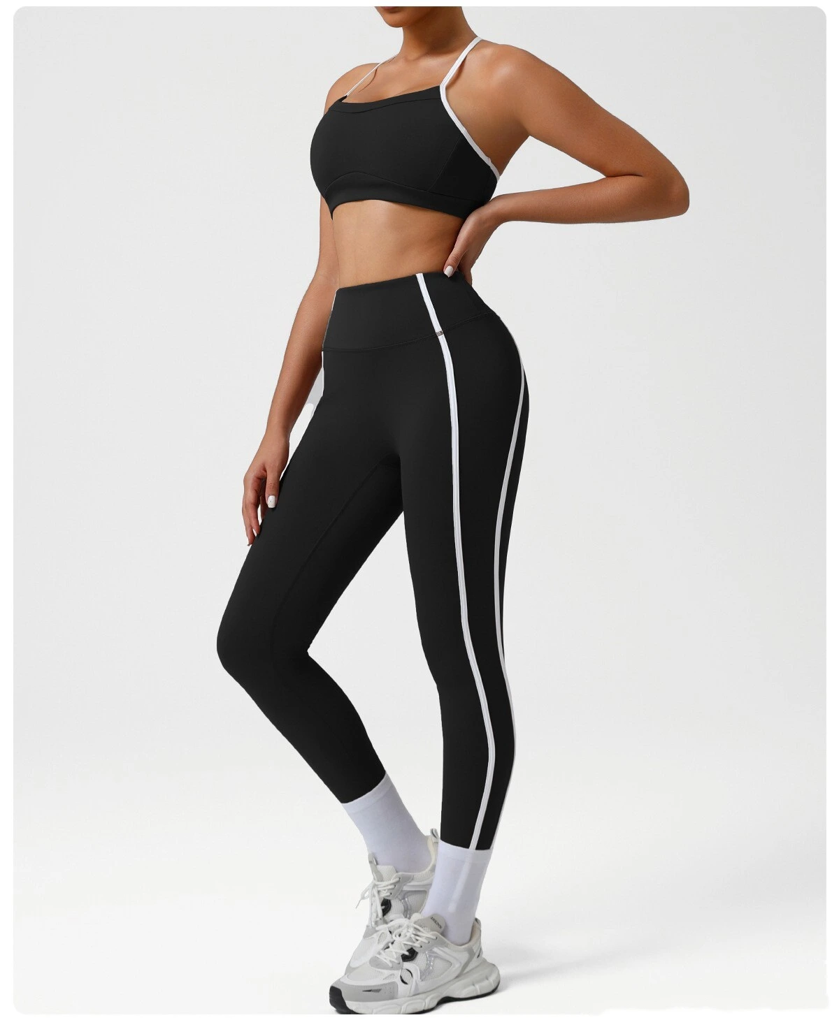 Custom-made Naked feeling quick-drying sports bra gathered back running fitness yoga bra detail