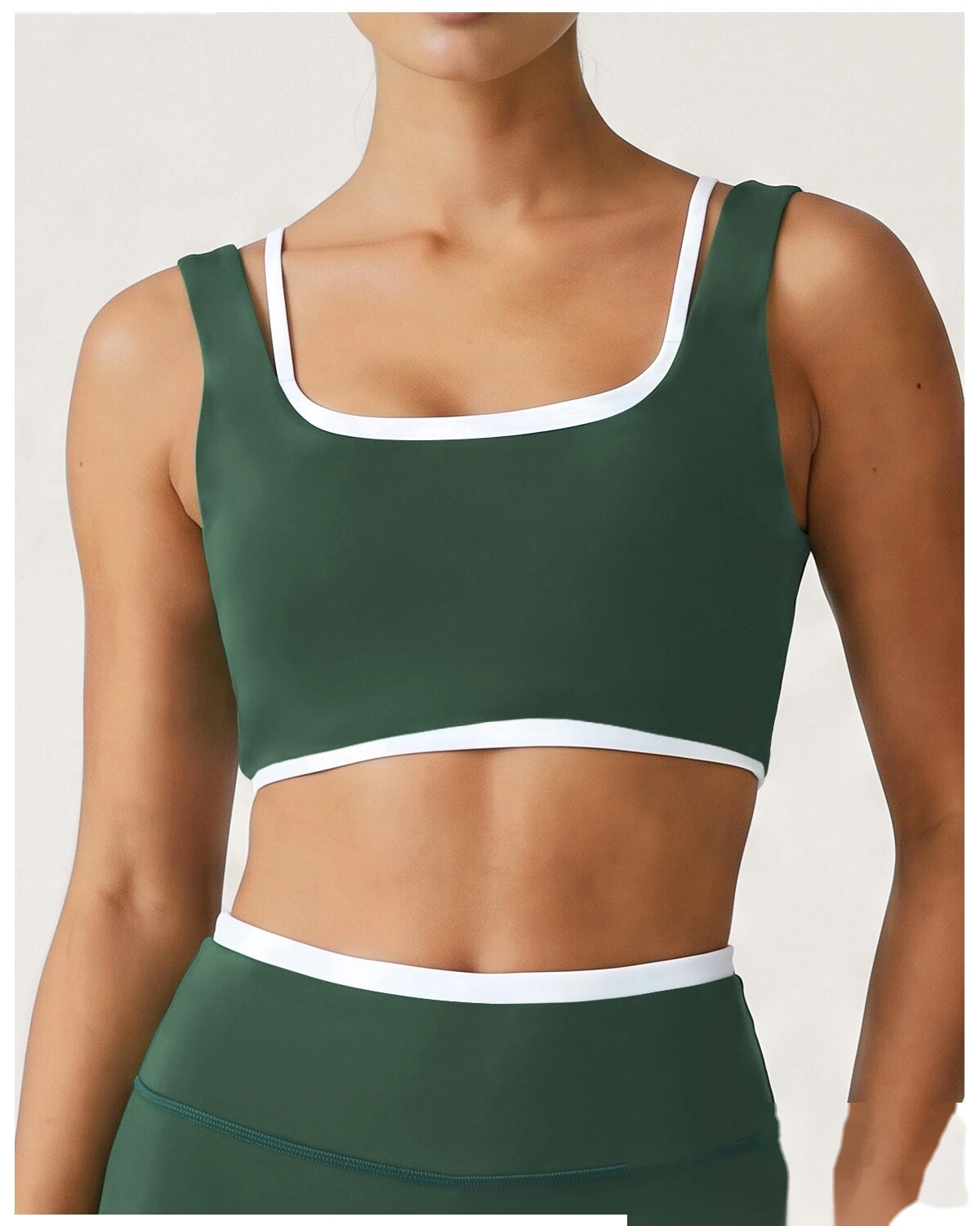 Summer Beauty Back Sports Bra, Seamless Cross Back Yoga Vest, Medium Support Fitness Top for Indoor Training detail