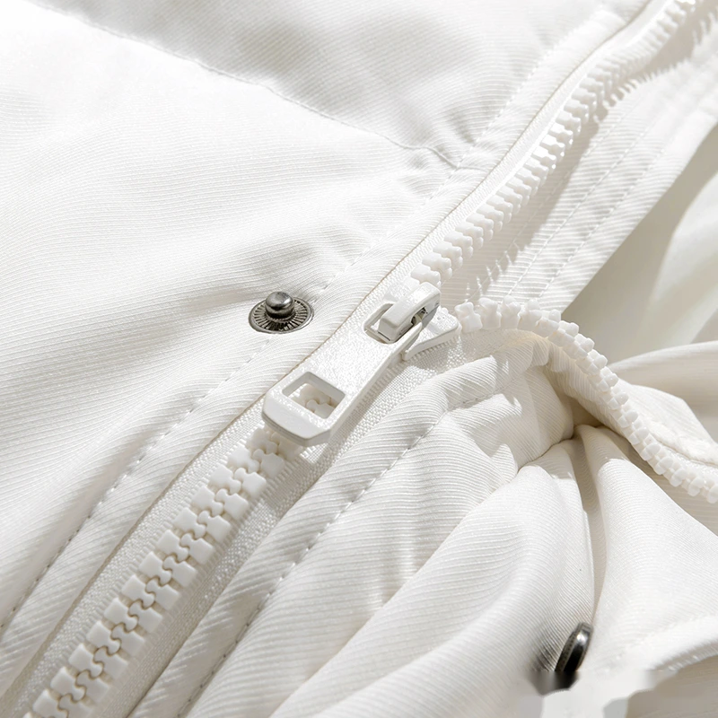 Customized men's and women's winter fashion warm cotton-padded down jacket coat detail