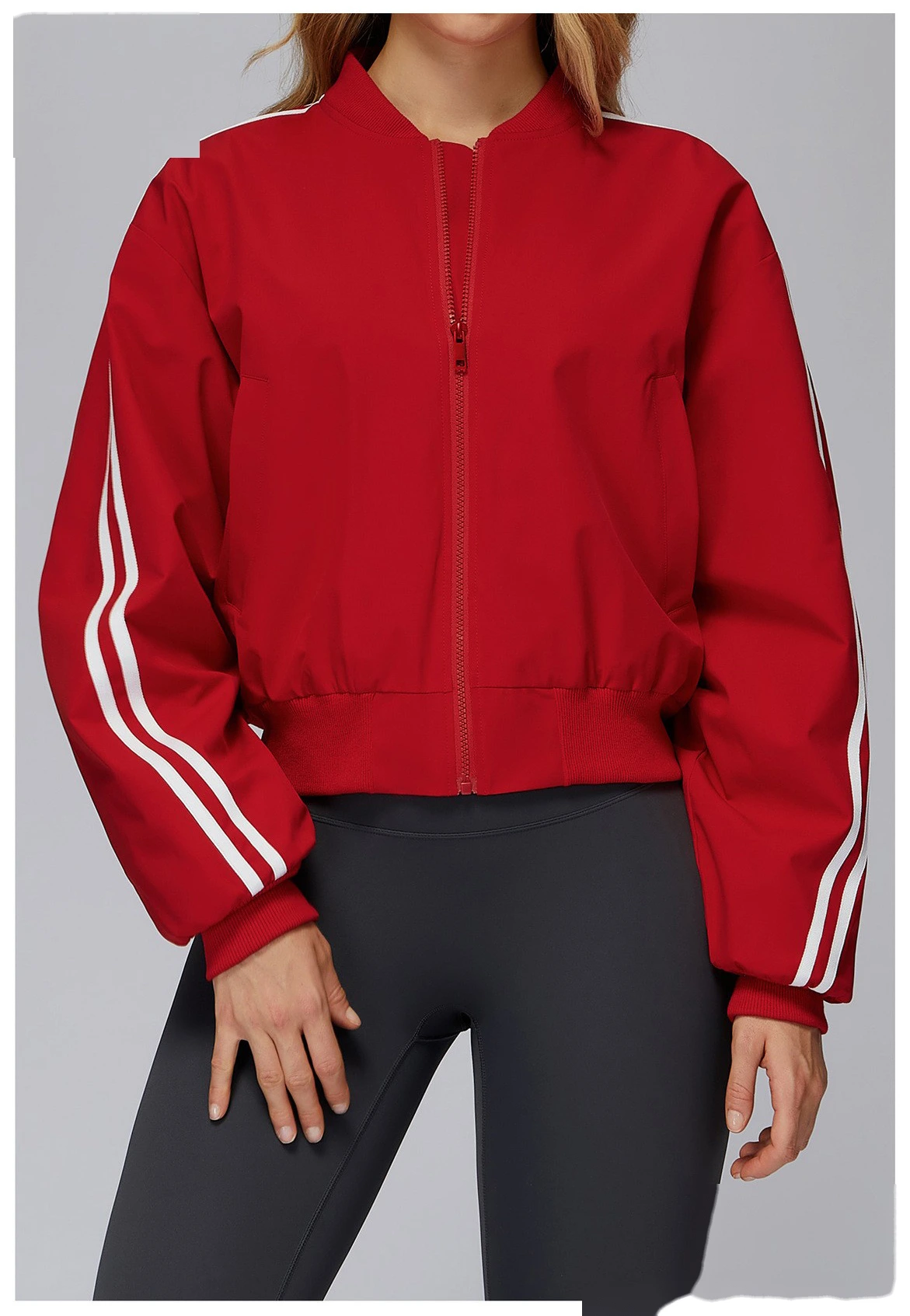 Customized cotton-padded jacket coat pocket zipper warm sports coat outdoor mountaineering running coat detail