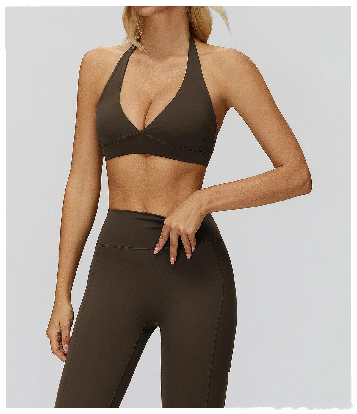 Customizable Women's High-End Yoga Bra | Halter Beauty Back, Supportive for Fitness & Gym detail