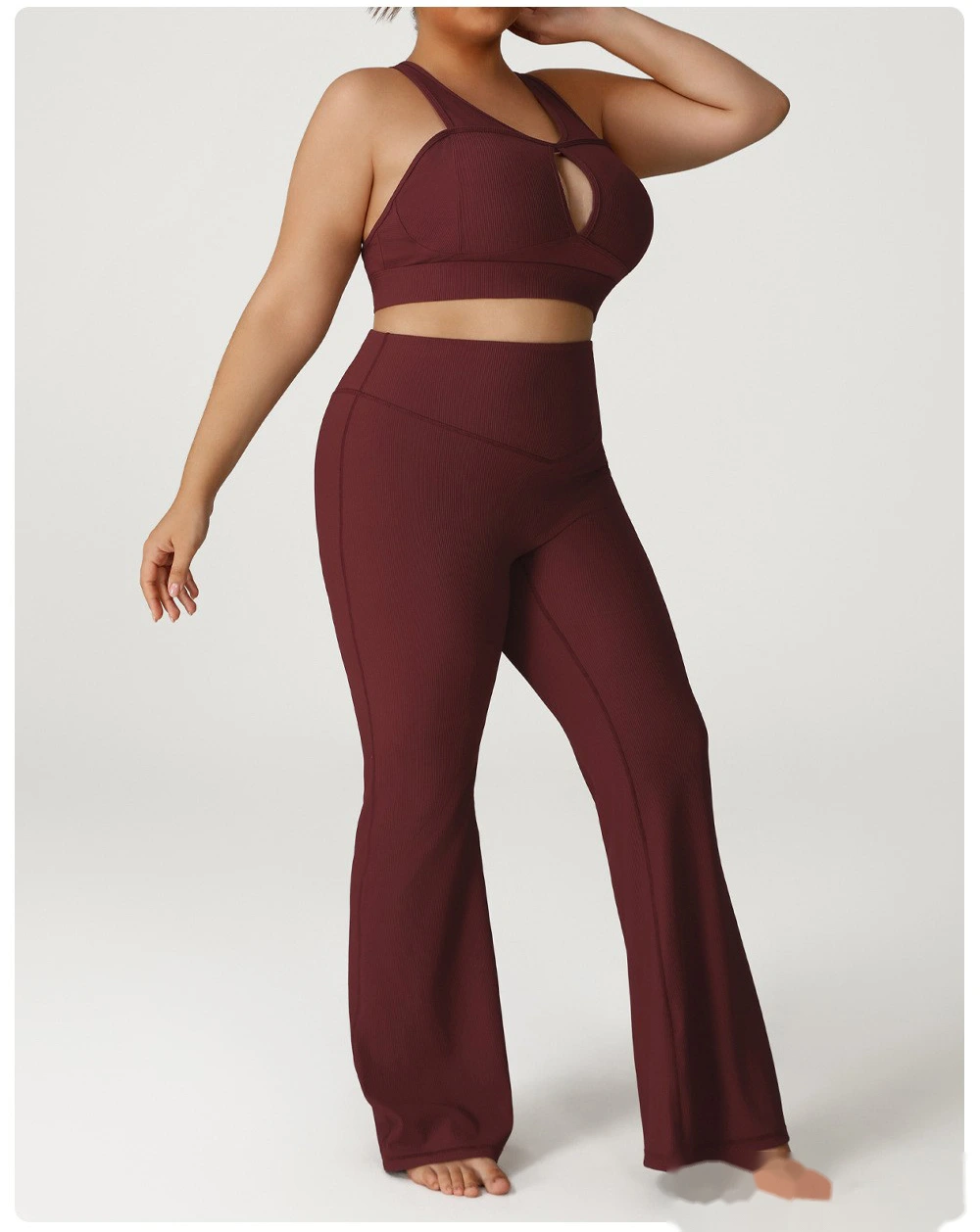 Customized plus size sports bra yoga bra gathers sexy beauty back running fitness vest women. detail