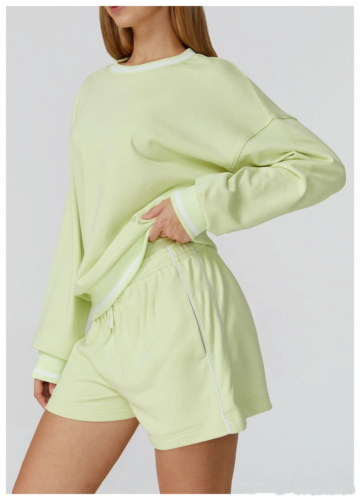 Customized contrast sports shorts, high waist, loose pocket pants, outdoor leisure and comfortable shorts. - allni detail