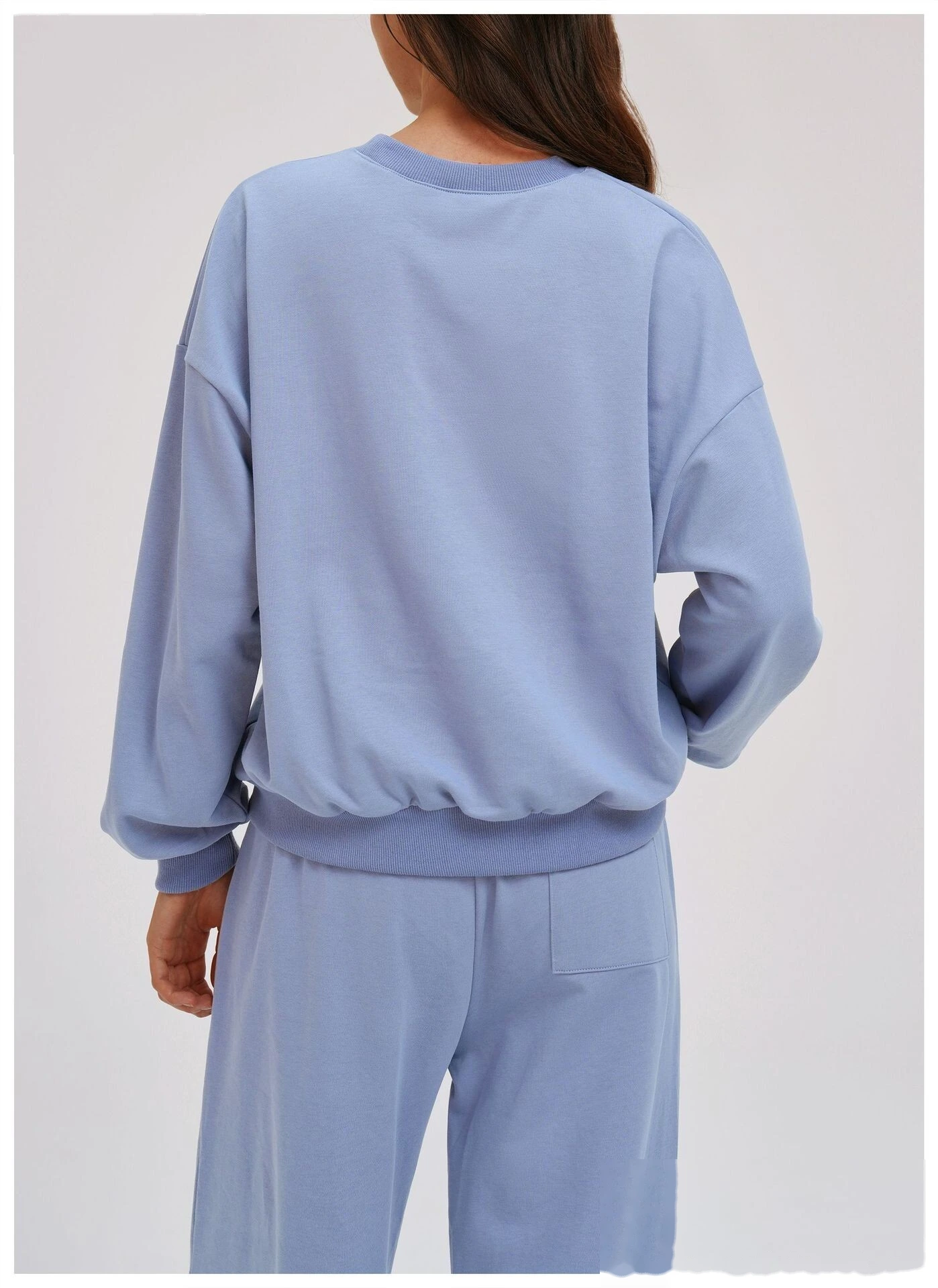 Bulk Custom Crew Neck Sweatshirts | Loose Fit Long Sleeve Casual Tops for Fall Winter Outdoor Running detail
