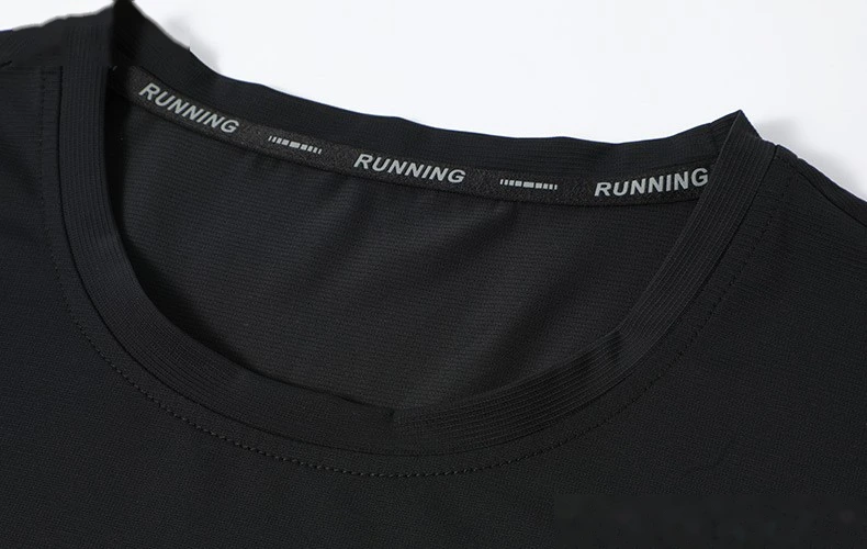 Custom mens quick-drying breathable elastane sports t-shirts detail