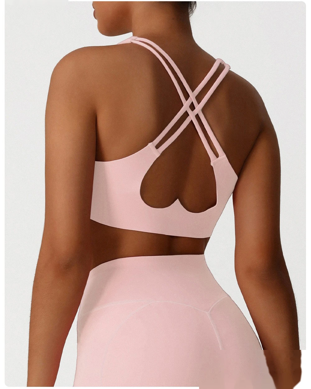 Quality Custom-made cross-back yoga vest gathers sports bra fitness bra with chest pad. Manufacturer detail