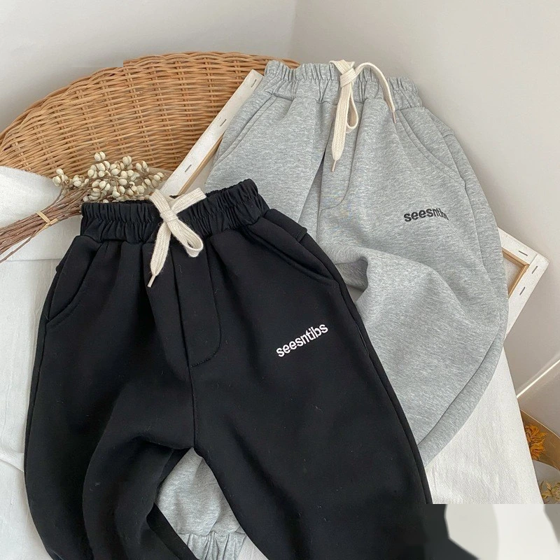 Quality Customized boys' and girls' sports pants, children's underwear and velvet leg pants Manufacturer detail