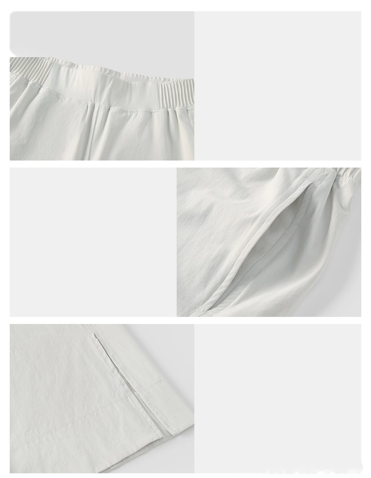 Custom High-Waisted Wide-Leg Pants - Women's Spring-Summer Loose Slimming Solid Casual Sports Trousers detail