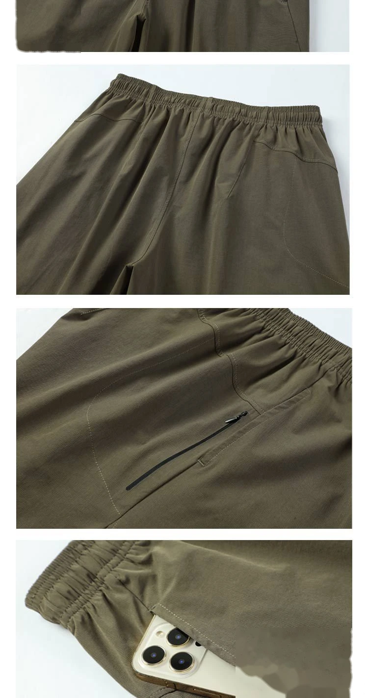 Custom sports quick-drying pants outdoor hiking running fitness training pants mountaineering pants men detail