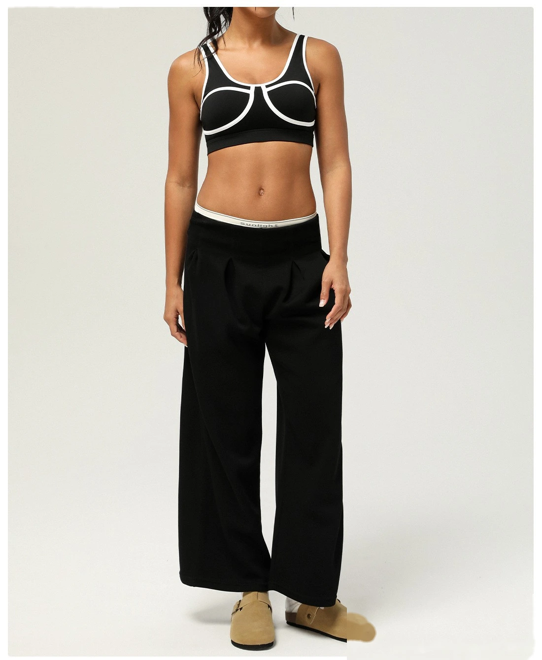 Quality Customized contrast sports bra hollow back yoga bra women's running fitness suit top Manufacturer detail