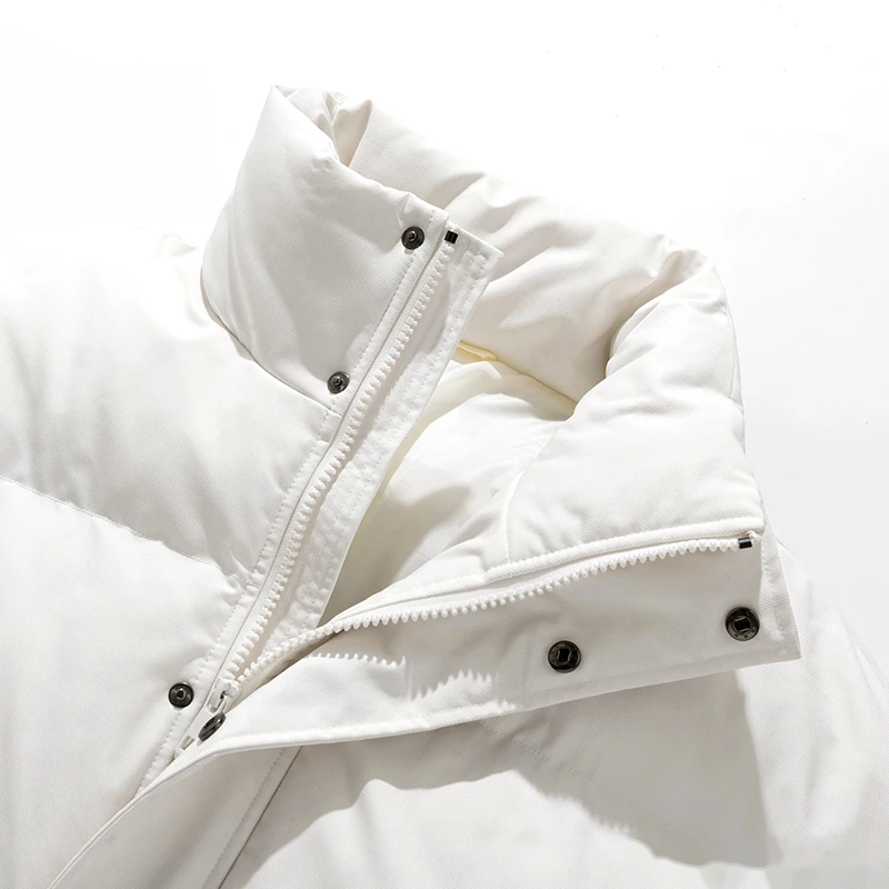 Customized men's and women's winter fashion warm cotton-padded down jacket coat detail