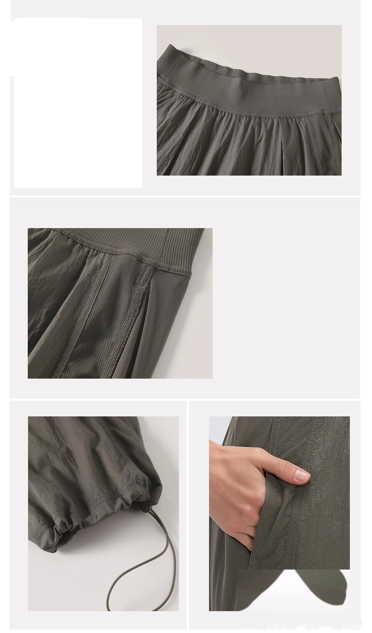 Women’s Custom Straight Leg Sports Pants Spring Summer Thin Outdoor Running Fitness Casual Pants detail
