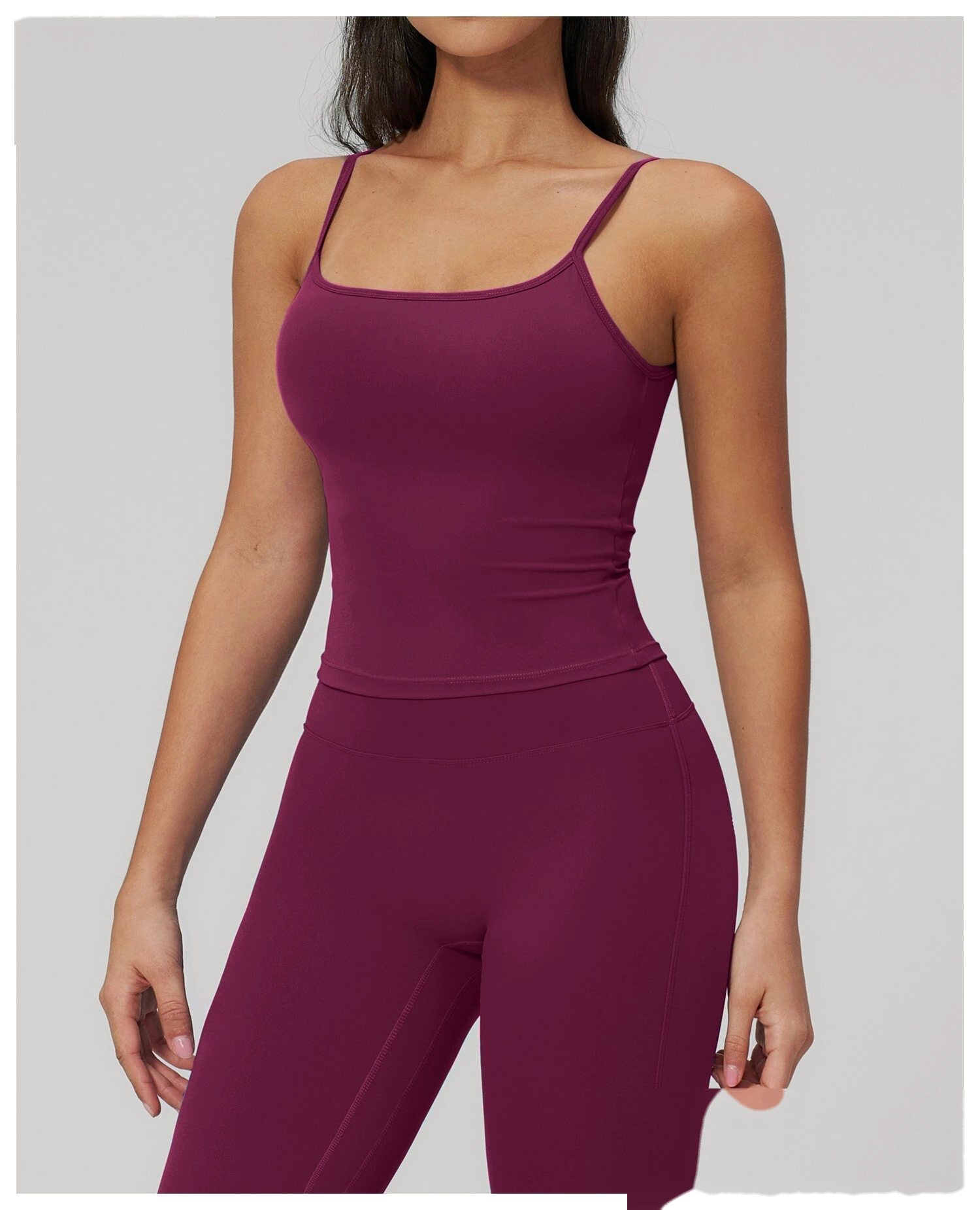 Custom Women's Brushed Fabric Fitted Tank Top Soft Slim Sports Vest for Yoga Running Workout detail