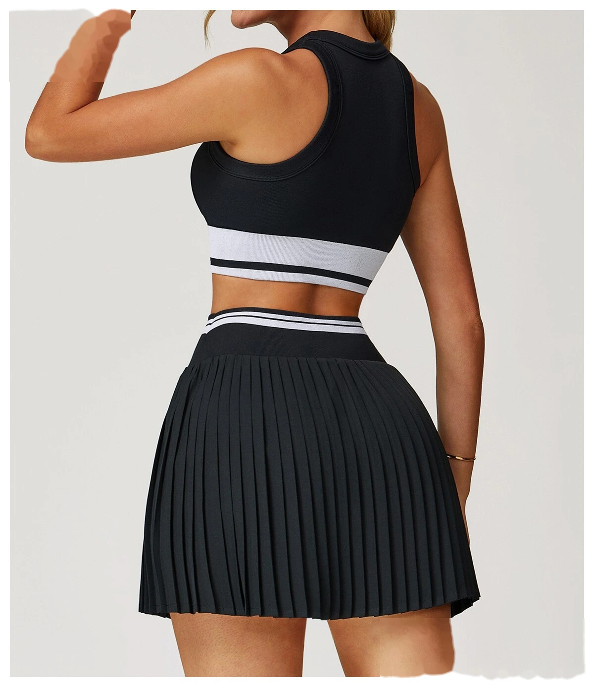 Customized seamless yoga vest contrast tight I-shaped underwear fitness running vest detail