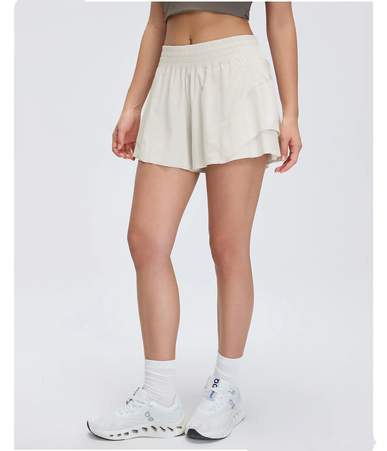 Bulk Custom Lined Anti-See-Through Shorts - Women's High-Waisted Quick-Dry Breathable Gym Yoga Shorts detail