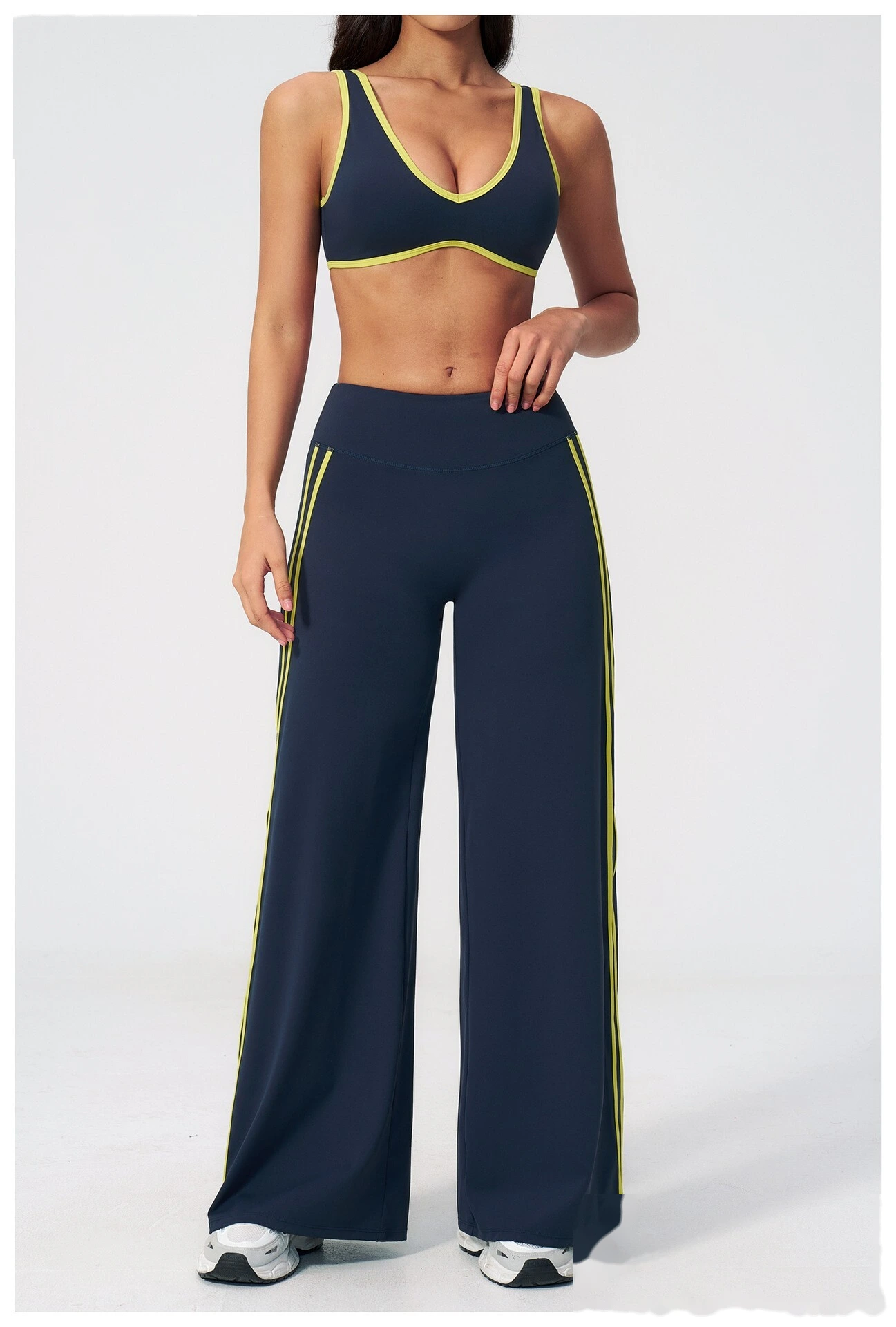 Women Color Block Open Back Sports Bra, Quick Dry Breathable Outdoor Workout Yoga Athletic Bra detail