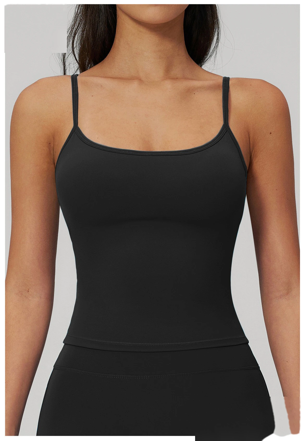 Custom Women's Brushed Fabric Fitted Tank Top Soft Slim Sports Vest for Yoga Running Workout detail