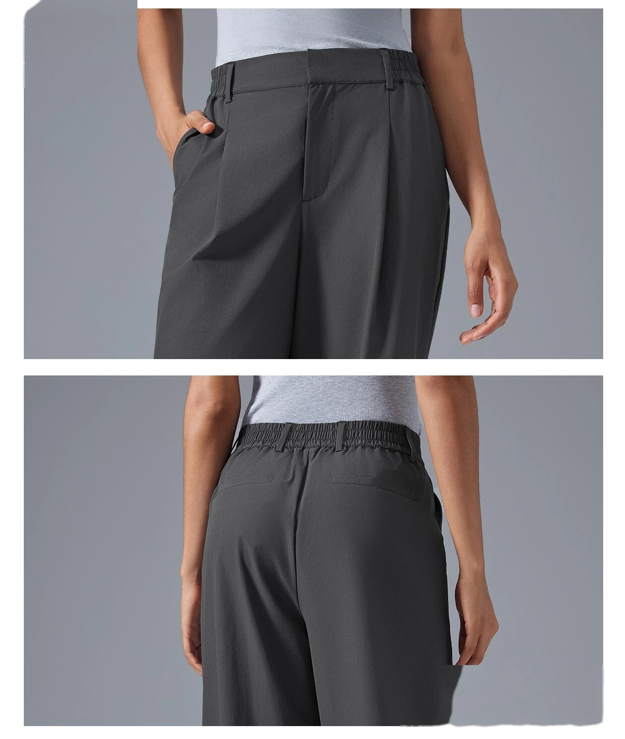 Custom-made wide-leg pants with high waist drape casual straight sports pants breathable yoga fitness pants women detail