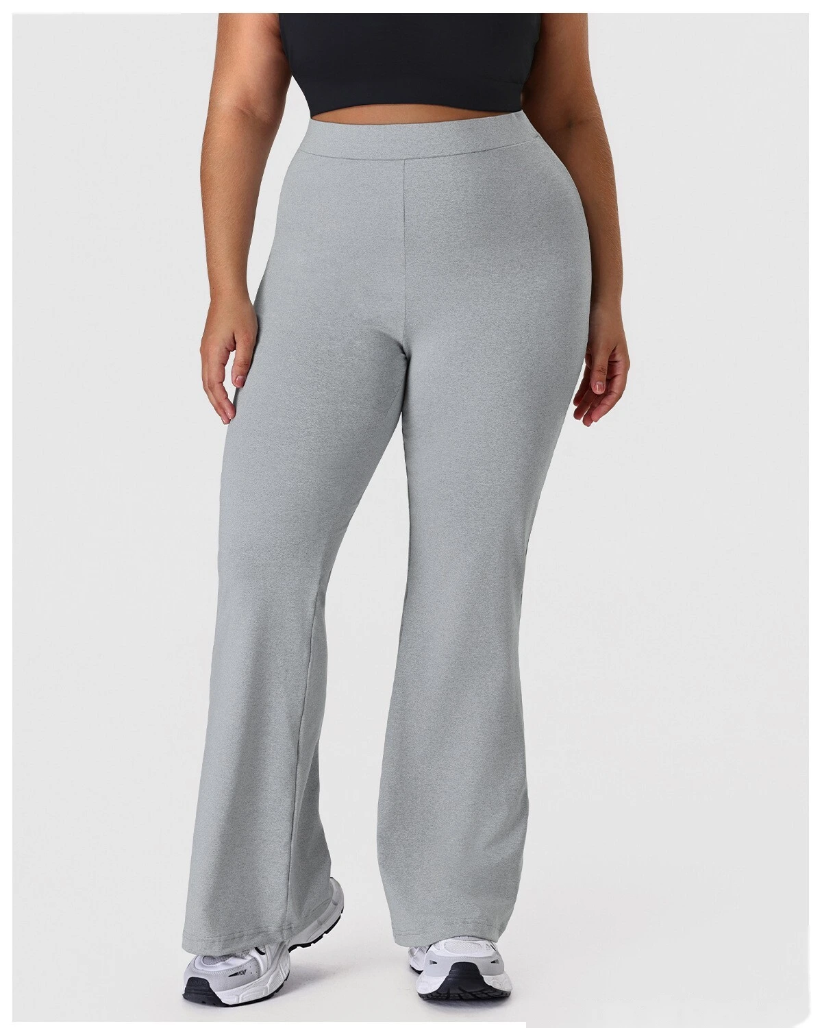 Bulk Custom Women's Plus-Size Flare Yoga Pants - High-Stretch, Slim-Fit, Daily/Fitness Wear | Direct Factory detail
