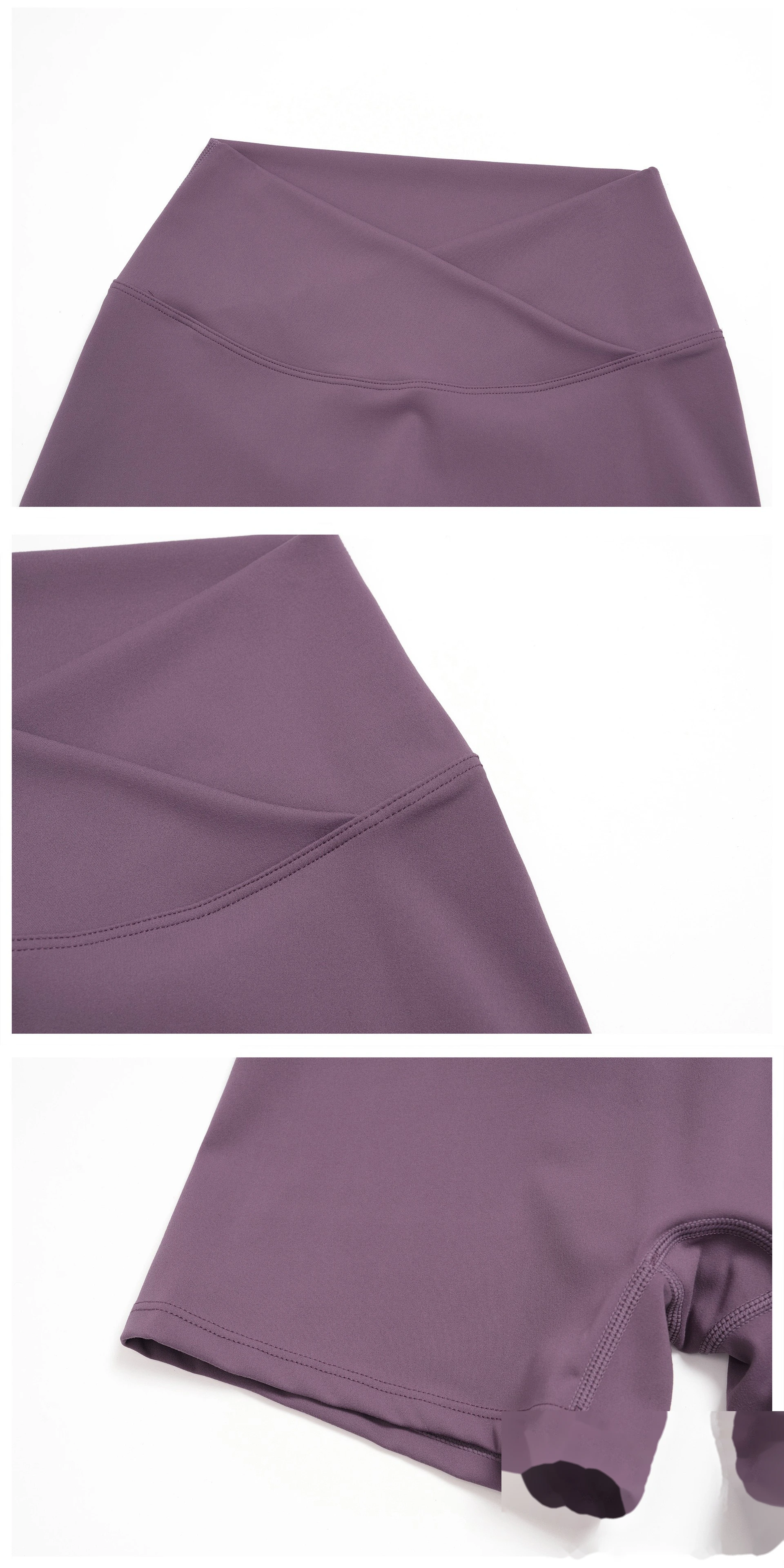 Custom Cross Waist Yoga Shorts - Women's Fleece Lined Tight High-Waisted Gym Running Outdoor Sports Shorts detail
