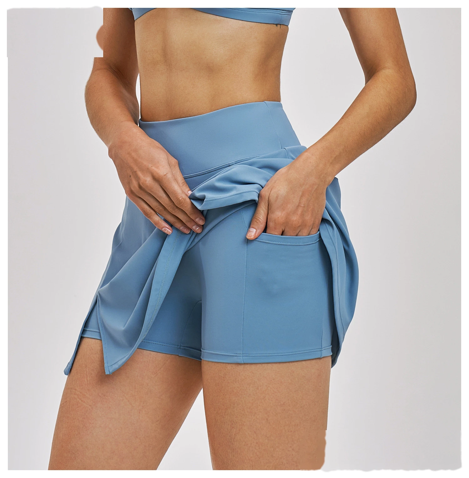 Custom Women’s A-Line Tennis Skort Anti-Exposure Liner Shorts Quick Dry Running Sports Skirt detail