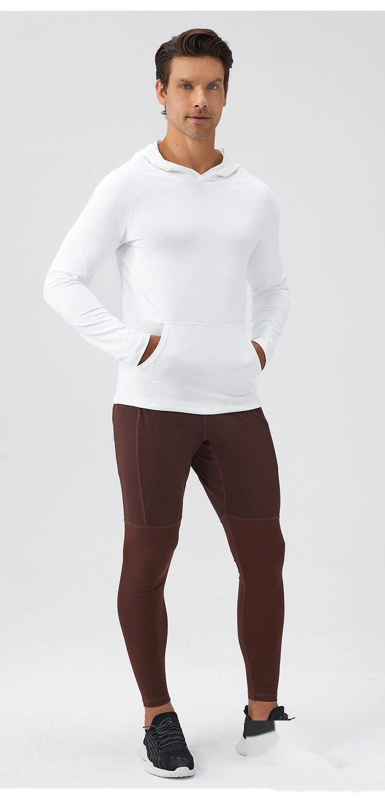 Customizable Men's Nylon Sport Pants | Quick-Dry Breathable, Zipper Pockets, Tight Calf for Fitness detail