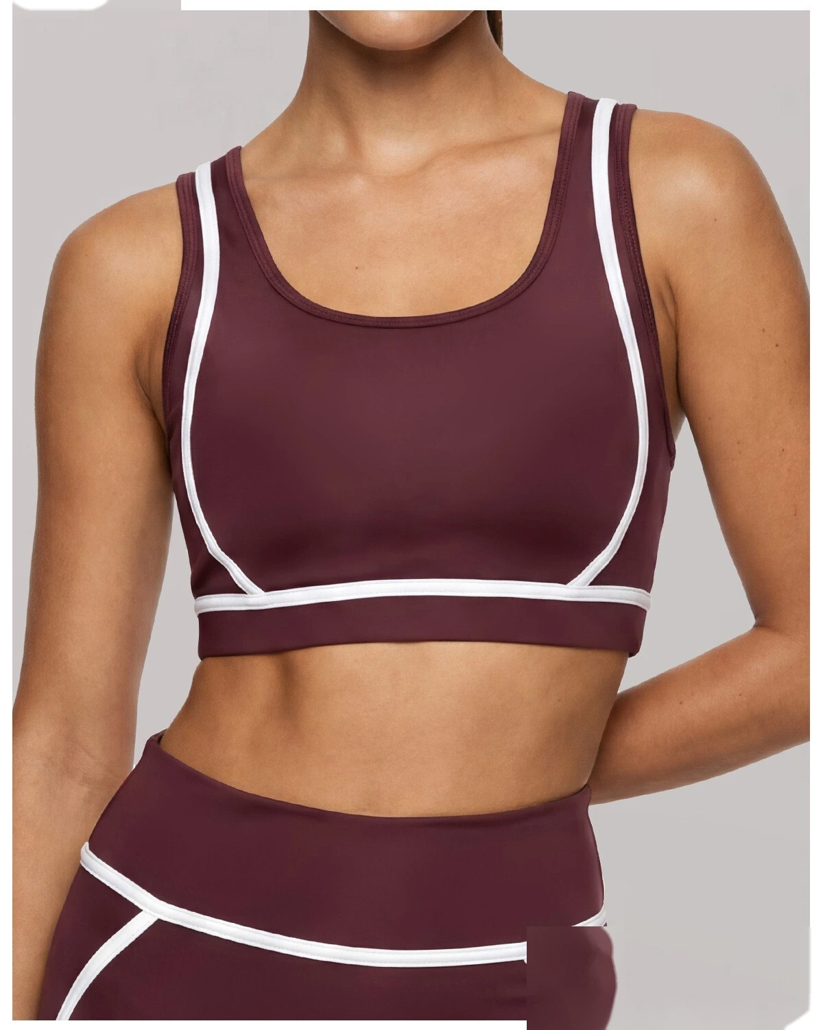 Customized contrast color sports bra women's running high-strength yoga clothing fitness bra vest Manufacturer detail