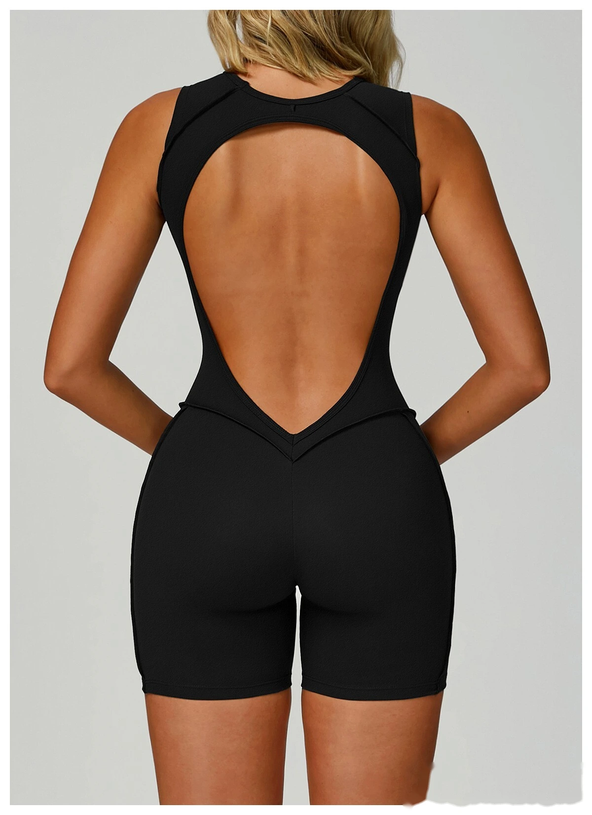 Customized one-piece yoga clothes with beautiful back fashion one-piece women's running fitness clothes detail