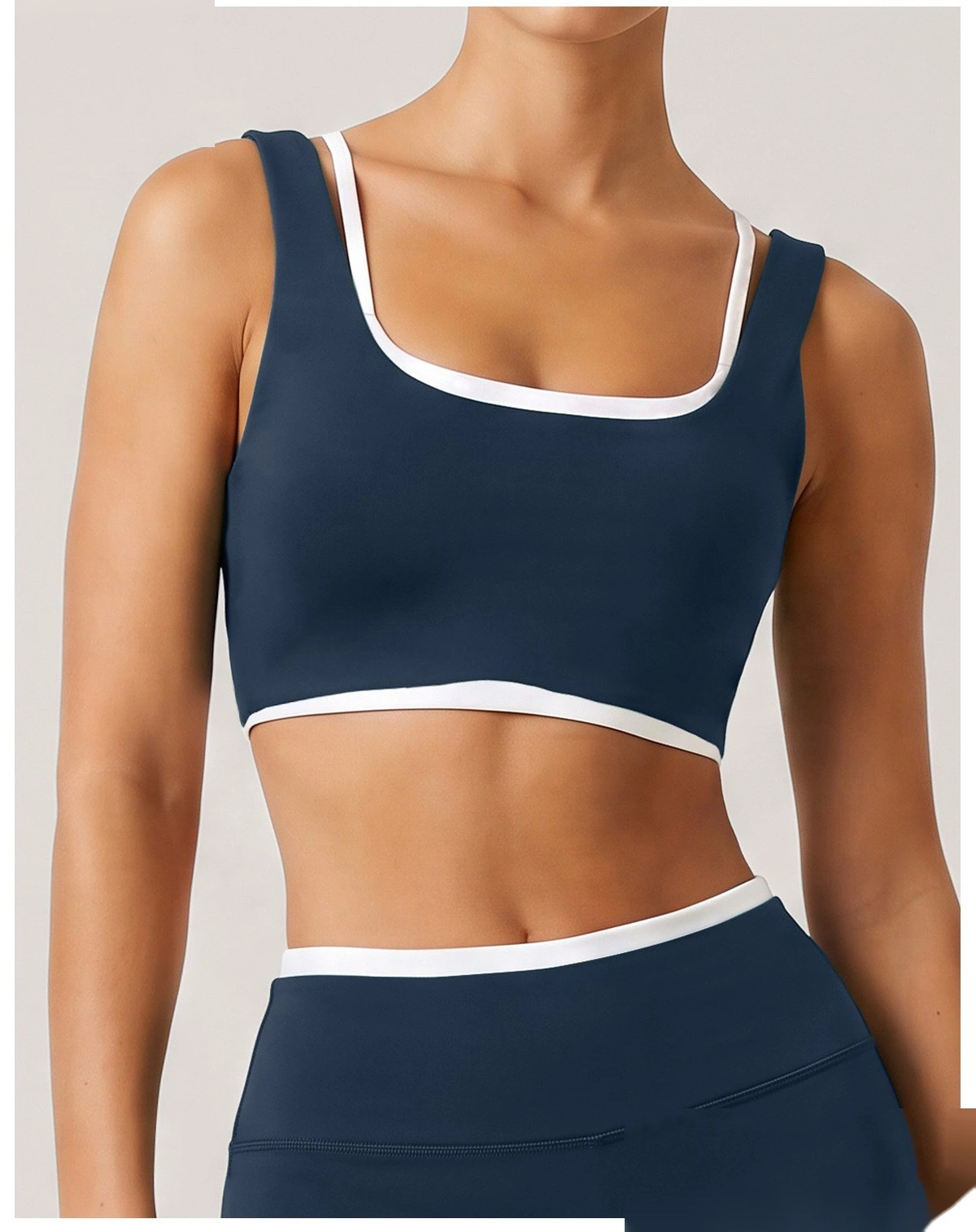 Summer Beauty Back Sports Bra, Seamless Cross Back Yoga Vest, Medium Support Fitness Top for Indoor Training detail