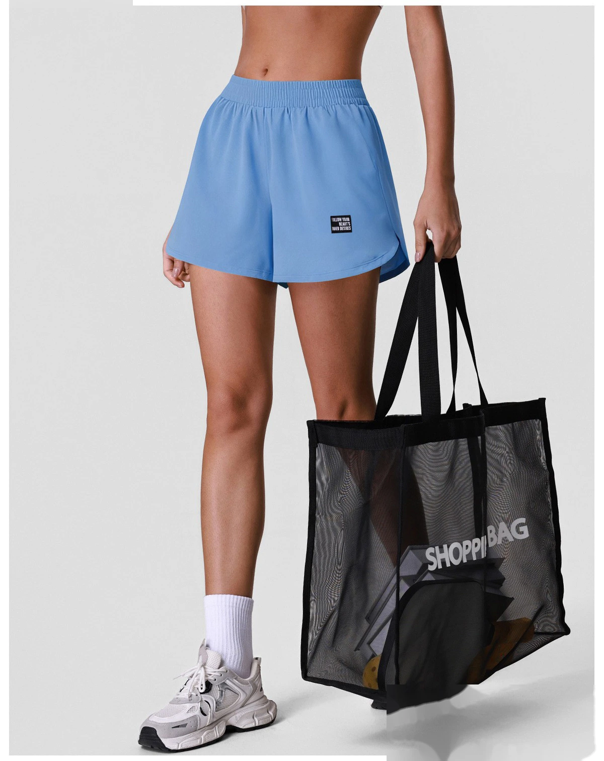 Women's Anti-Exposure Yoga Shorts with Liner, Summer Quick Dry Sports Tennis Running Fitness Pants detail