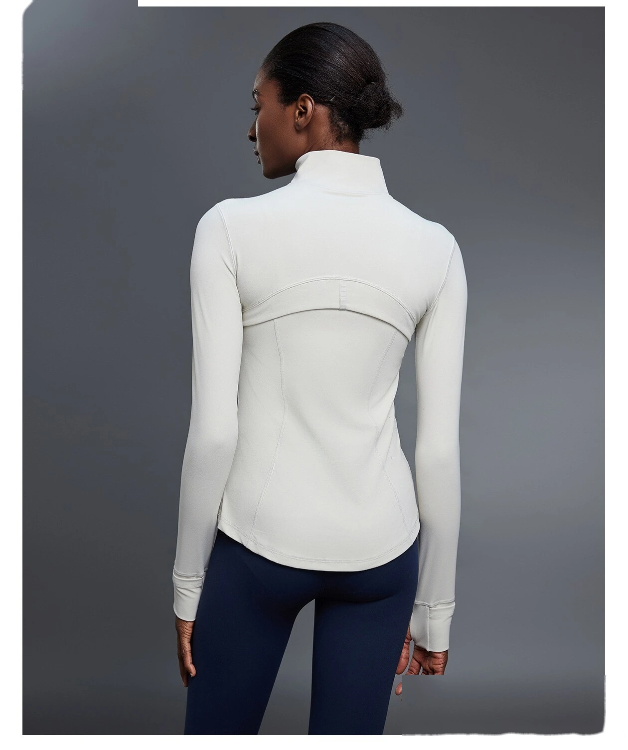 Women's Fall Yoga Jacket, Long Sleeve Stretchy Slim-Fit Outerwear for Outdoor Running & Fitness detail