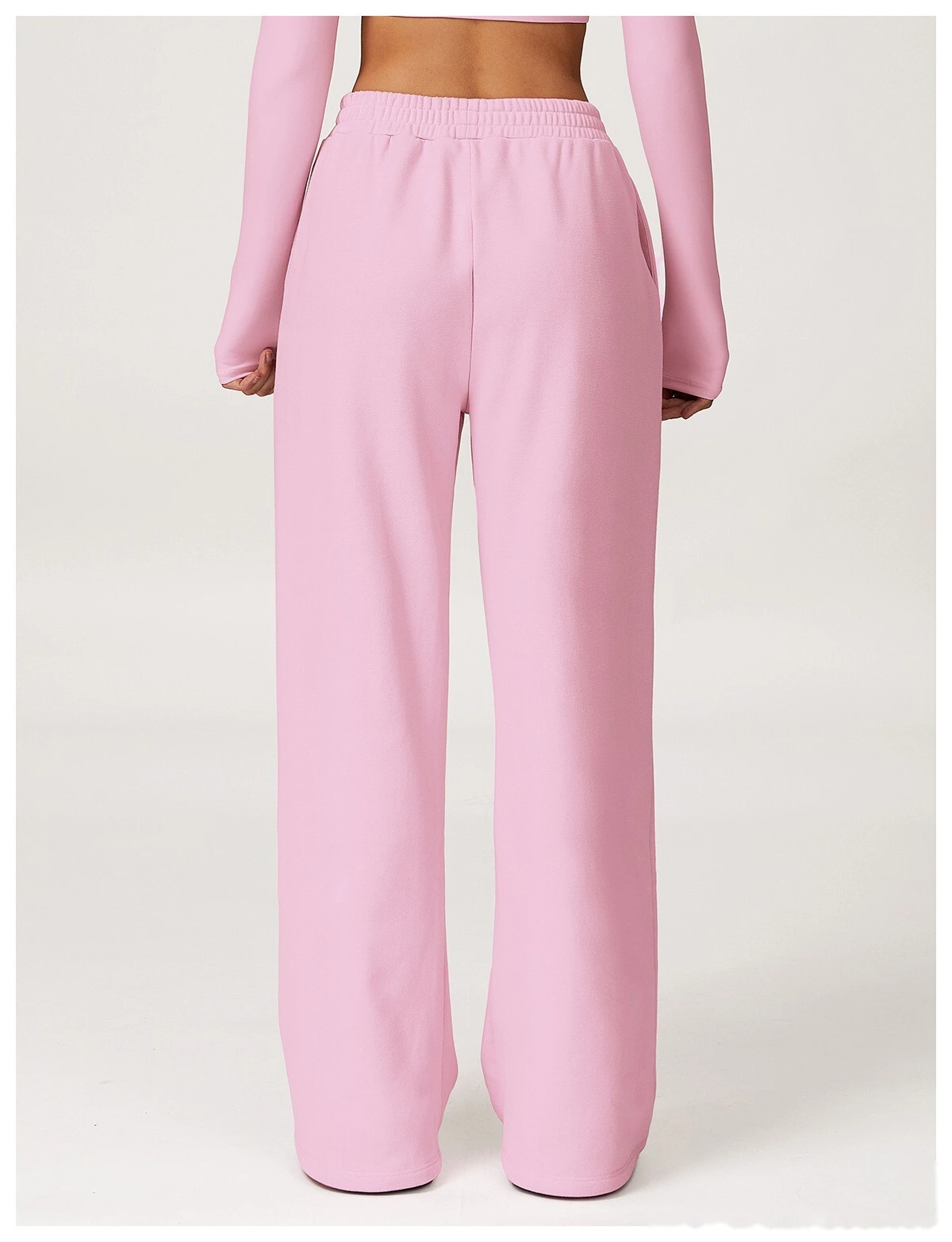 Customized autumn and winter high waist pants wide-leg pants loose outdoor leisure sports running pants detail