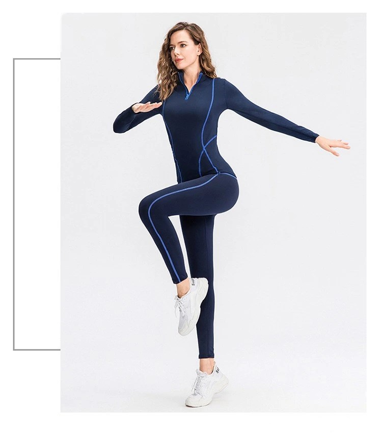 Quality Customized long-sleeved waist slimming slim running yoga fitness suit jacket Manufacturer detail