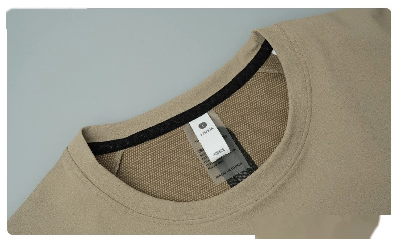 Custom Men’s 7A Antibacterial Lightweight Ice Silk Tee Loose Fit Seamless Plus Size Cool Dry Athletic Shirt detail