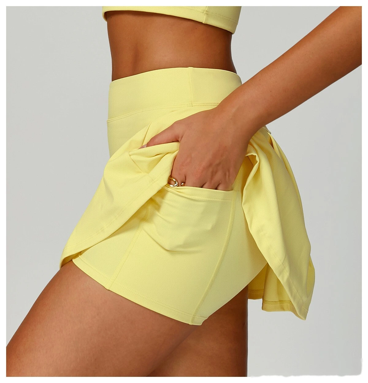Customized sports skirt anti-exposure skirt pocket skirt women's tennis skirt yoga fitness suit detail
