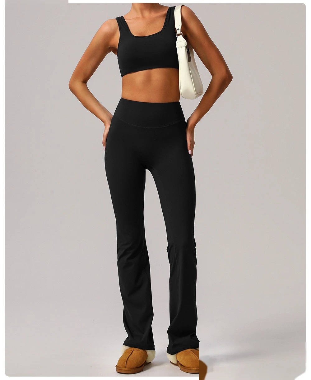 Custom tight yoga vest sports bra shockproof high elastic running outdoor fitness clothes women detail