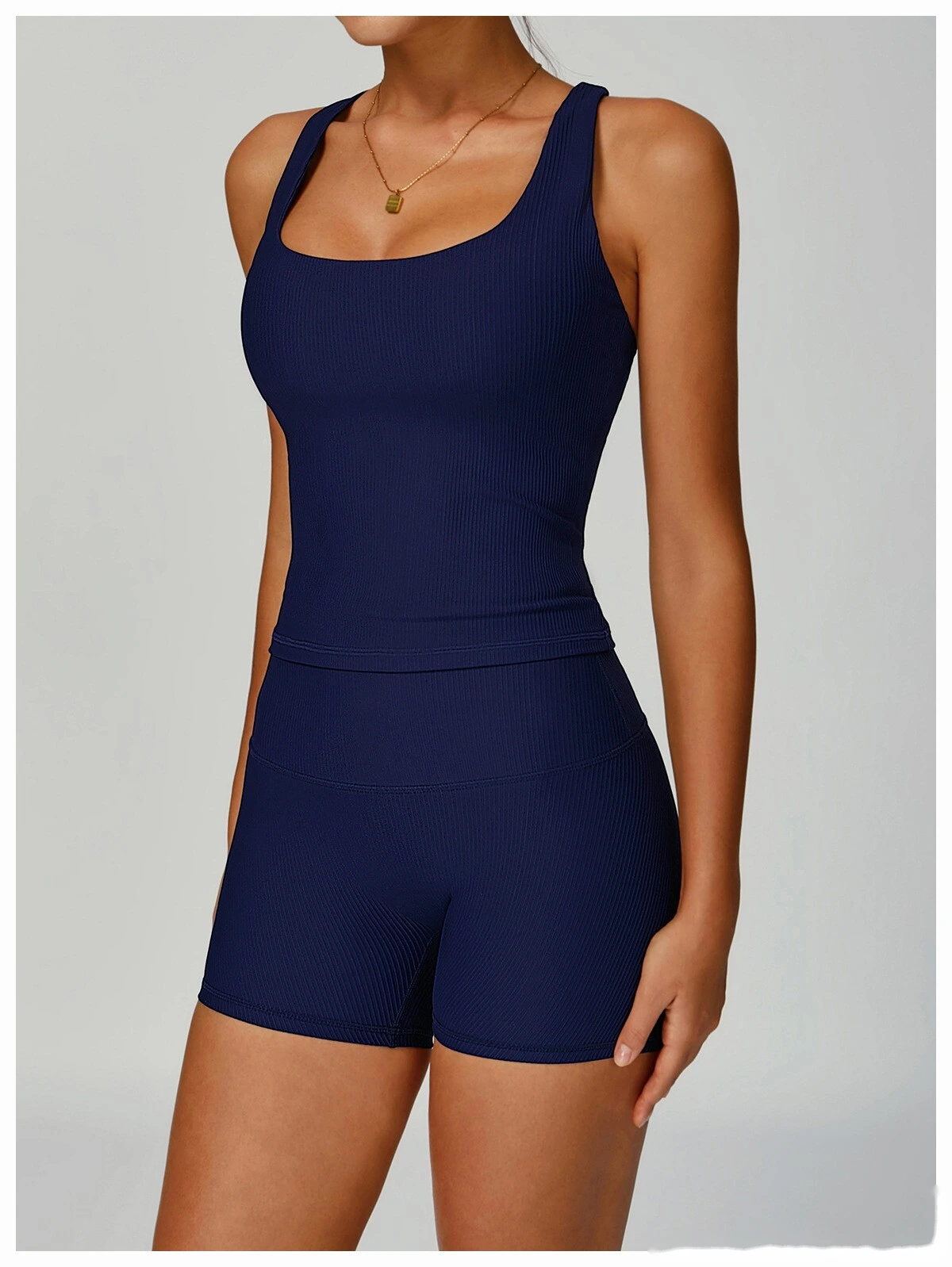 Customized yoga vest tight back sports vest outdoor running fitness clothes detail