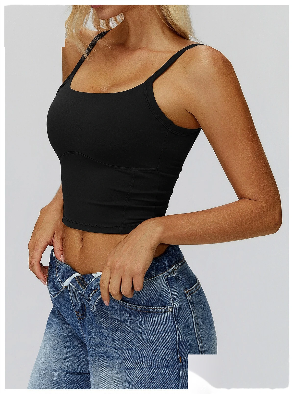 Customizable Yoga Vest for Women | Minimalist Style, Beauty Back Double Straps, Suitable for Sports & Running detail