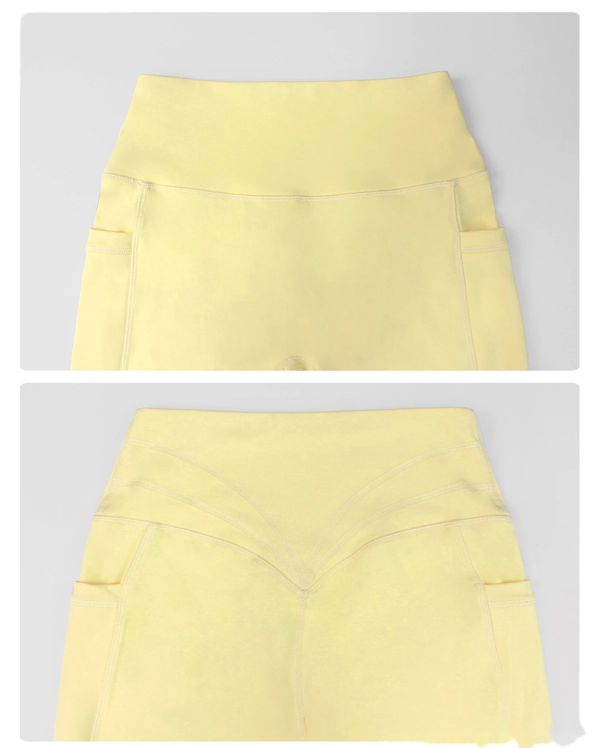 Customized fashion tight-fitting high-elastic slim side pocket sports yoga fitness pants detail