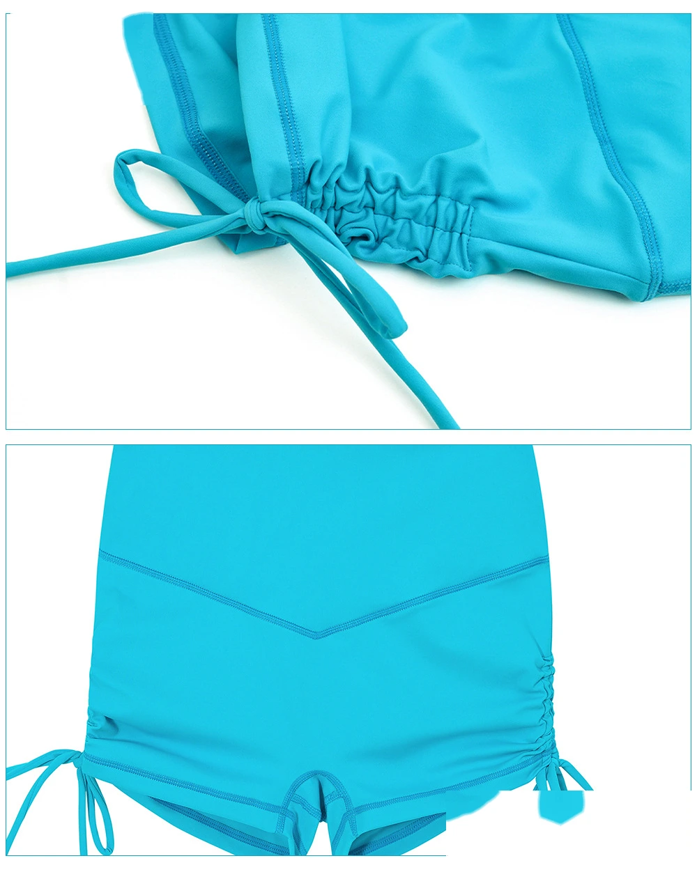 Custom-made nude quick-drying yoga shorts with rope-pulling and hip-lifting pants detail