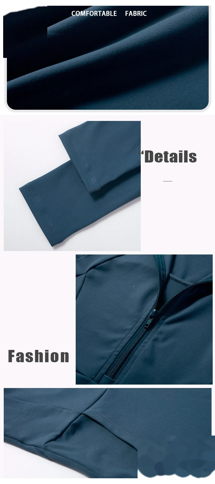 Customized Slim-Slim Long Sleeve Fitness Jacket for Sports and Leisure Yoga detail