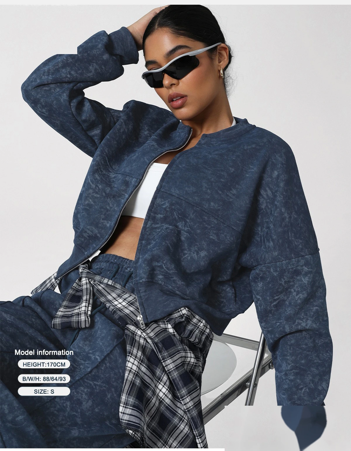 Custom Women's EU-US Print Sport Cardigan | Winter New Zip Stand-Collar, Running & Fitness detail