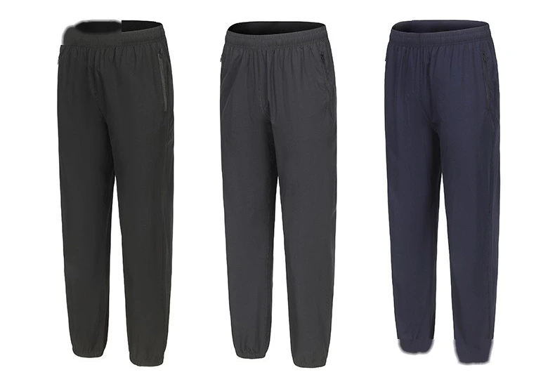 Customized nylon woven men's multi-pocket and multi-functional outdoor running quick-drying pants detail