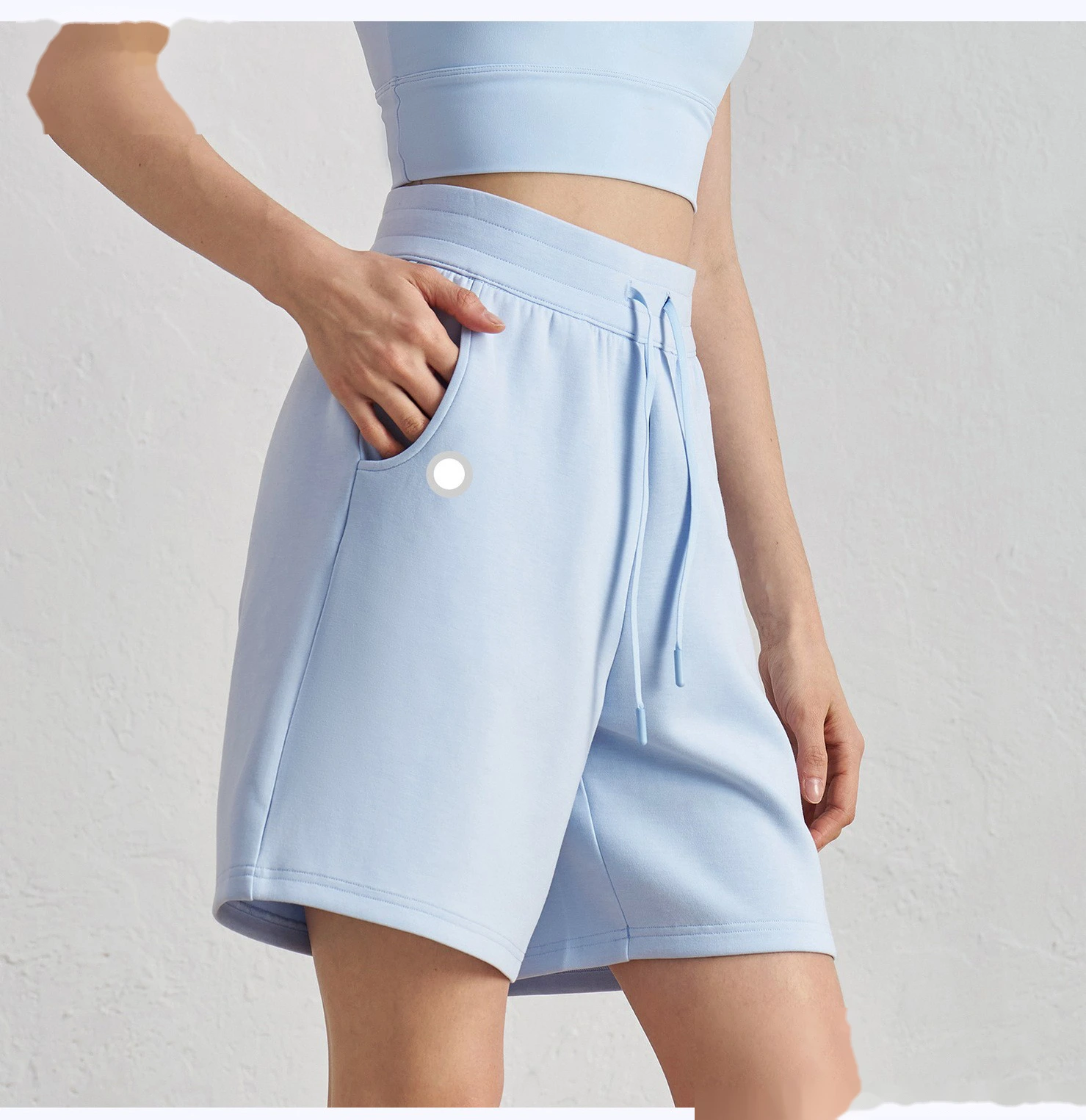 Air layer running shorts loose casual fitness five-point shorts female fitness shorts detail