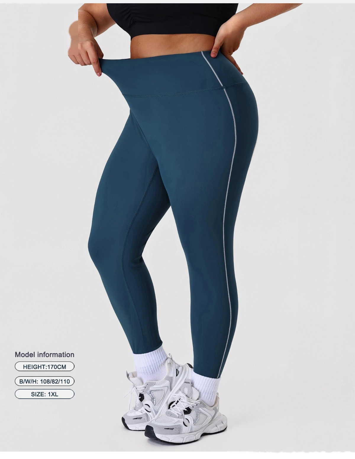 Custom Plus Size Yoga Pants Set - High-Elastic Tight Slimming Running Fitness Leggings & Activewear detail