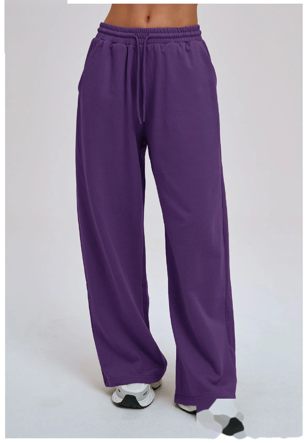 Custom Outdoor Running Sweatpants - New European-American Loose Wide-Leg Straight Casual Trousers detail