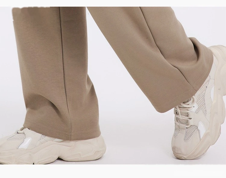 Custom-made women's comfortable underwear thickened high waist straight wide leg sports casual pants detail