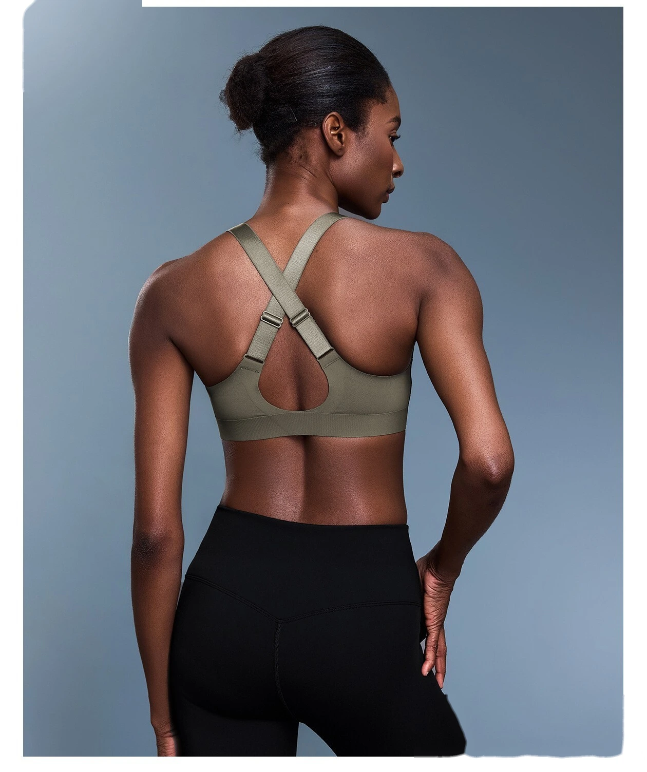 Customized front zipper integrated cup shockproof sports bra women's back yoga bra. detail