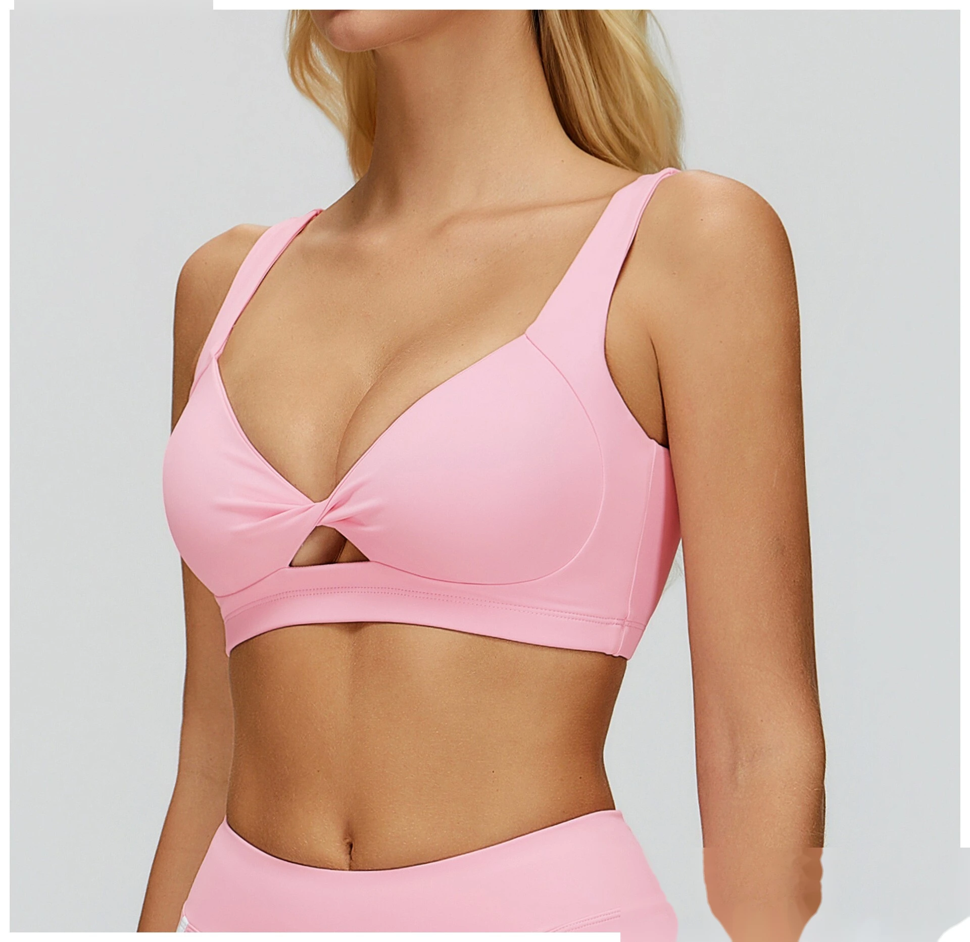 Custom Barely-There Yoga Bra, Women's Cutout Back Sports Fitness Underwear detail